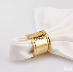 EDG - Enzo De Gasperi Set 4 Portatovaglioli Metallo Oro H4 D4,5 cm - 715026