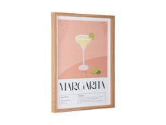 Wall Art Margarita &ndash; Present Time | Quadro Decorativo H41,5 X L31,5 con Ricetta Cocktail per Cucina o Angolo Bar - PT4285