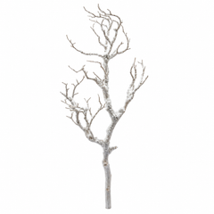 Ramo Artificiale di Acacia Innevata H 68 cm con finitura bianca effetto neve