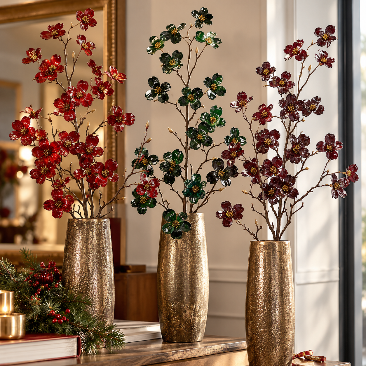 Ramo Cornus Glossy Rosso EDG Enzo De Gasperi H 85 cm ambientato 