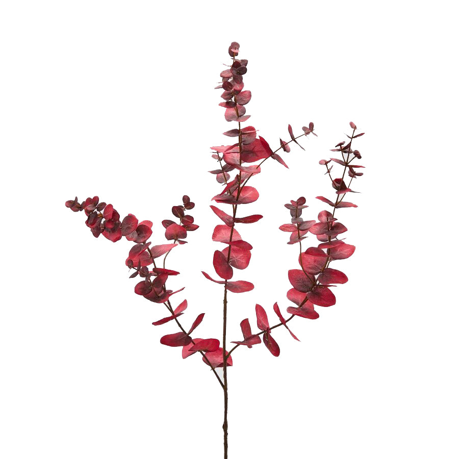 Ramo Artificiale di Eucalipto Rosso H105 | Rami decorativi artificiali di qualit&agrave; - 233042