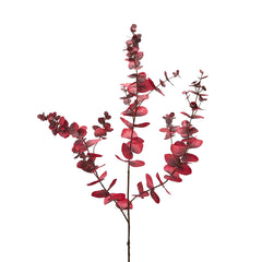 Ramo Artificiale di Eucalipto Rosso H105 | Rami decorativi artificiali di qualit&agrave; - 233042