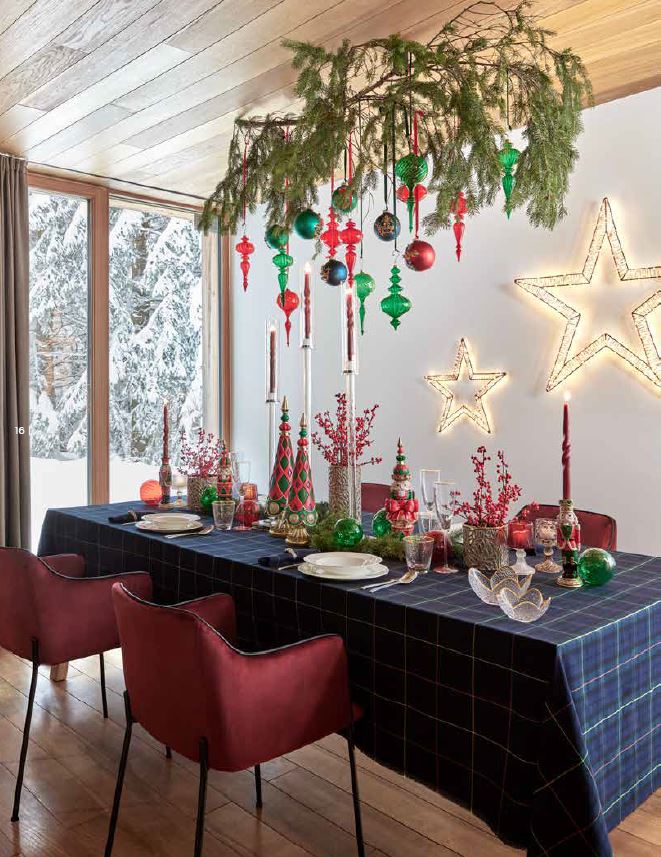 Ramo artificiale di Ilex H58 | Rami natalizi decorativi - 680380