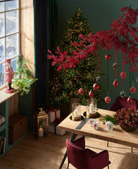Ramo artificiale di Ilex H58 | Rami natalizi decorativi - 680380