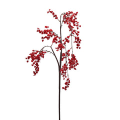 Ramo Ilex Cadente H117| Rami natalizi decorativi con bacche rosse - 2500036A400