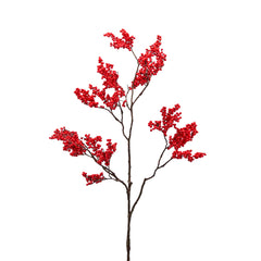 Ramo artificiale di Ilex H85 | Rami natalizi decorativi con bacche - 686056