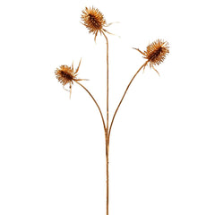 Ramo Artificiale di Cardo Oro H68 | Fiori artificiali di qualit&agrave; - 216124