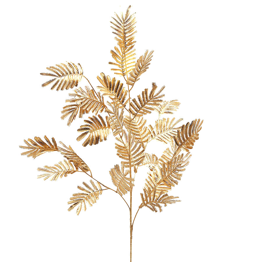 Ramo felce artificiale oro H108 - Ramo decorativo natalizio