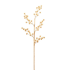Ramo Bacche di Ilex Oro H61 | Rami decorativi natalizi - 250822