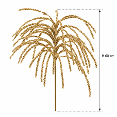 Ramo Spiga Glitter Oro EDG Enzo De Gasperi con finitura glitter e altezza H 60 cm