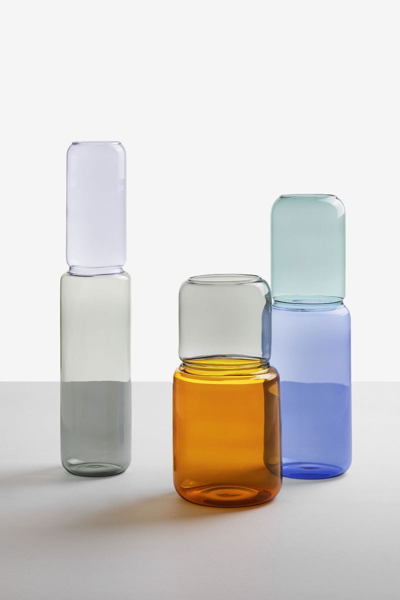 Vaso Revolve H42 Viola - Smoke | Vasi in vetro Ichendorf - 09366100