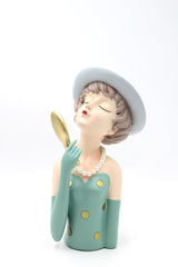 Scultura Mezzo Busto Donna con Specchio da Trucco - YCY-Z015