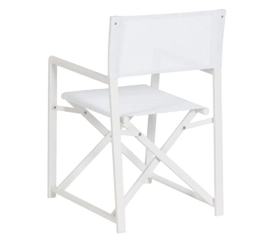 Sedia da Regista in Alluminio Bianco L56 X P53 X H84 CM - 610327