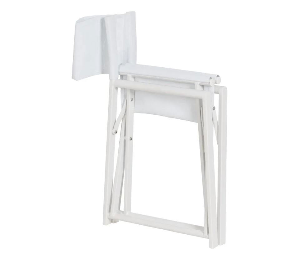Sedia da Regista in Alluminio Bianco L56 X P53 X H84 CM - 610327