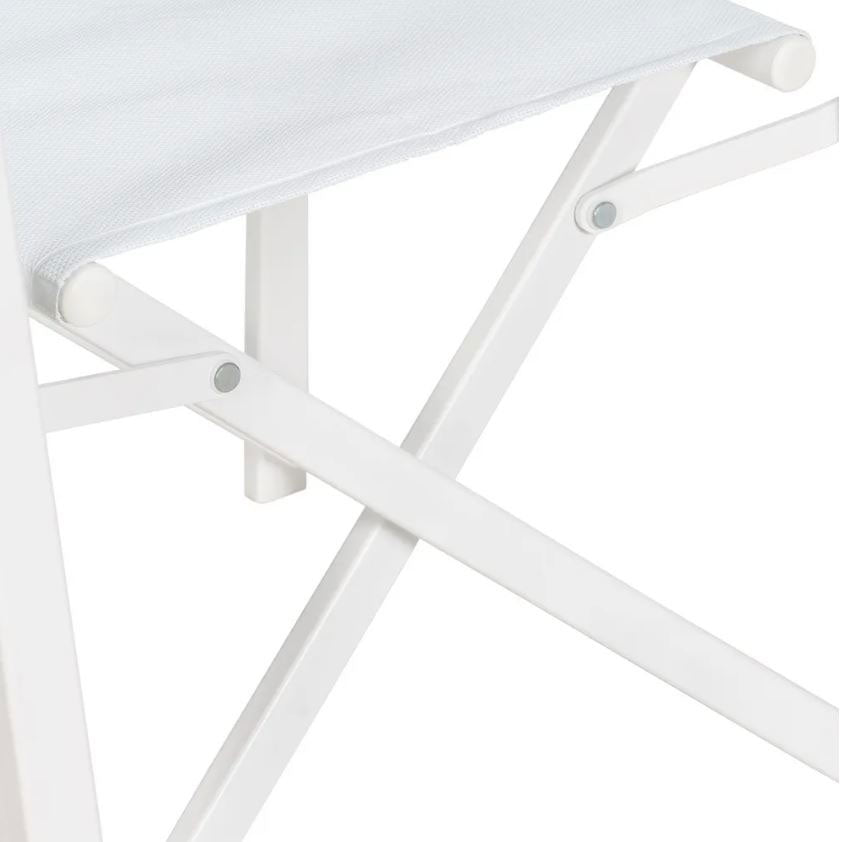 Sedia da Regista in Alluminio Bianco L56 X P53 X H84 CM - 610327