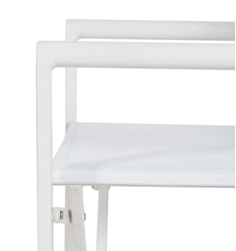 Sedia da Regista in Alluminio Bianco L56 X P53 X H84 CM - 610327
