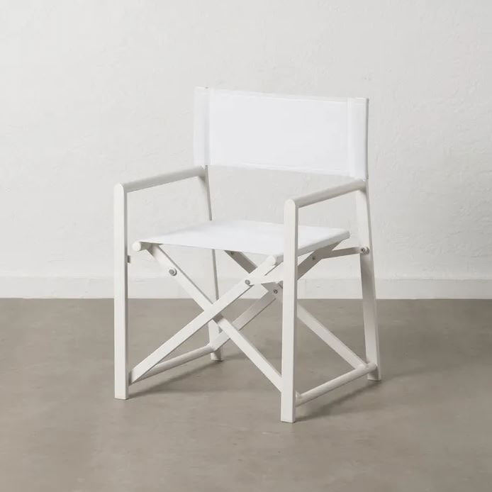 Sedia da Regista in Alluminio Bianco L56 X P53 X H84 CM - 610327
