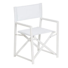Sedia da Regista in Alluminio Bianco L56 X P53 X H84 CM - 610327