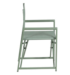 Sedia da Regista in Alluminio Verde Salvia L56 X P53 X H84 CM - 610329