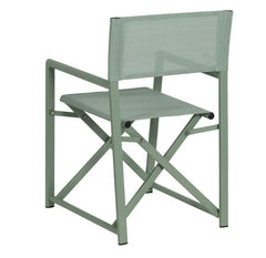 Sedia da Regista in Alluminio Verde Salvia L56 X P53 X H84 CM - 610329