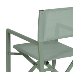 Sedia da Regista in Alluminio Verde Salvia L56 X P53 X H84 CM - 610329