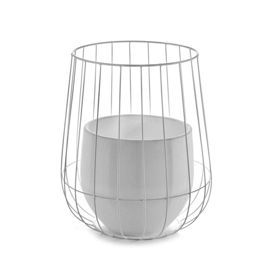 Serax - Vaso In Cesto di Ferro Bianco H45 X D37 Cm - B7217050