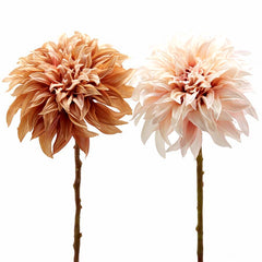 Set 2 Fiori di Dalia Gigante color Champagne Ass. H64 | Fiori artificiali di qualit&agrave; - 216183,14