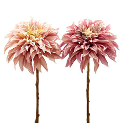 Set 2 Fiori di Dalia Gigante color Malva Ass. H64 | Fiori artificiali di qualit&agrave; - 216183,62