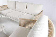 Set 4 Pezzi Salotto da Giardino Righe Luxury | Arredamento Outdoor EDG - 7400017A100