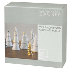 Set 4Pz. Alberi in Porcellana Bianca ed elementi Oro - 4988684