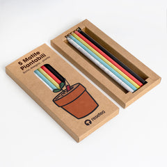 Set di 5 Matite Piantabili – Matite Ecologiche in Carta Riciclata con Semi