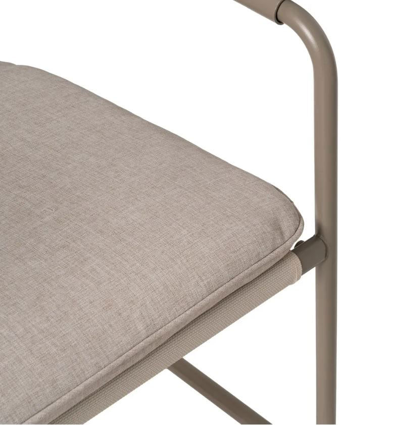 Ixia - Set Da Giardino in Acciaio Grigio 4 Pezzi - Divano 2 Poltrone Tavolino con Vetro Temperato - 614443