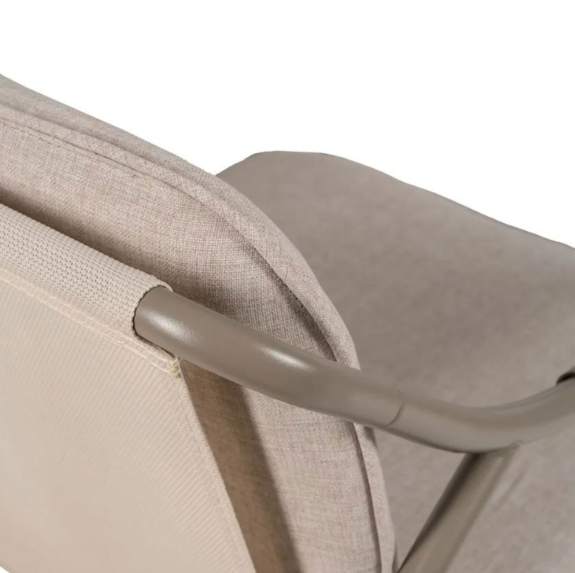 Ixia - Set Da Giardino in Acciaio Grigio 4 Pezzi - Divano 2 Poltrone Tavolino con Vetro Temperato - 614443