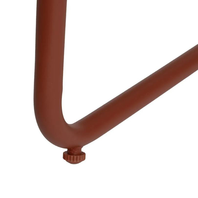 Ixia - Set Da Giardino in Acciaio Rosso Ruggine 4 Pezzi - Divano 2 Poltrone Tavolino con Vetro Temperato - 614444