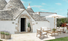 Set da Giardino 4 Pezzi Alluminio Simil Bamboo | Arredo Outdoor EDG - 7400015A977