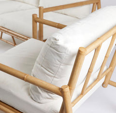 Set da Giardino 4 Pezzi Alluminio Simil Bamboo | Arredo Outdoor EDG - 7400015A977