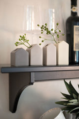 Set 4 vasi monofiore a forma di casetta Beige/Grey - 0016226