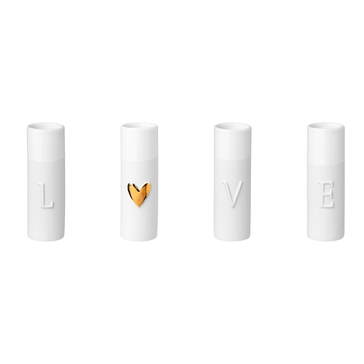 Set 4 mini vasi LOVE in ceramica - 4913802