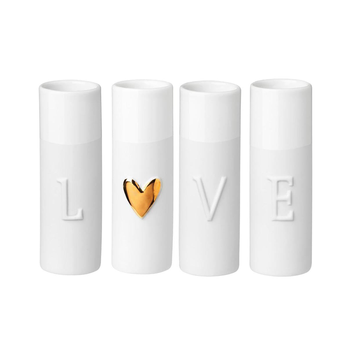 Set 4 mini vasi LOVE in ceramica - 4913802
