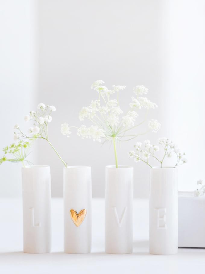 Set 4 mini vasi LOVE in ceramica - 4913802