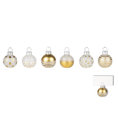 Set 6 segnaposto a forma di pallina di Natale Oro - 4990345-oro
