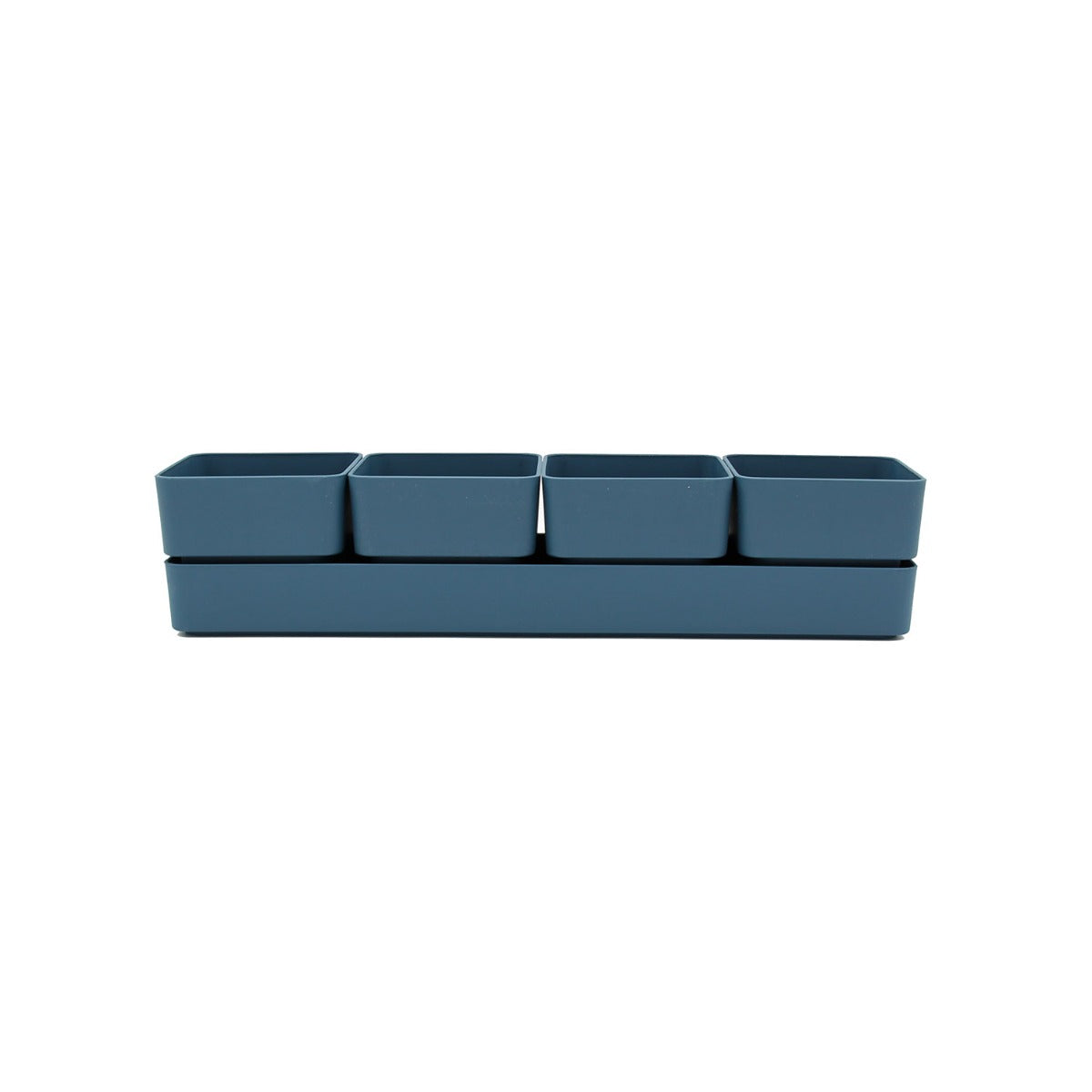 Set cassetta sierra Denim 38 | Vasi di design in plastica colorata TERAPLAST - 08769038-310