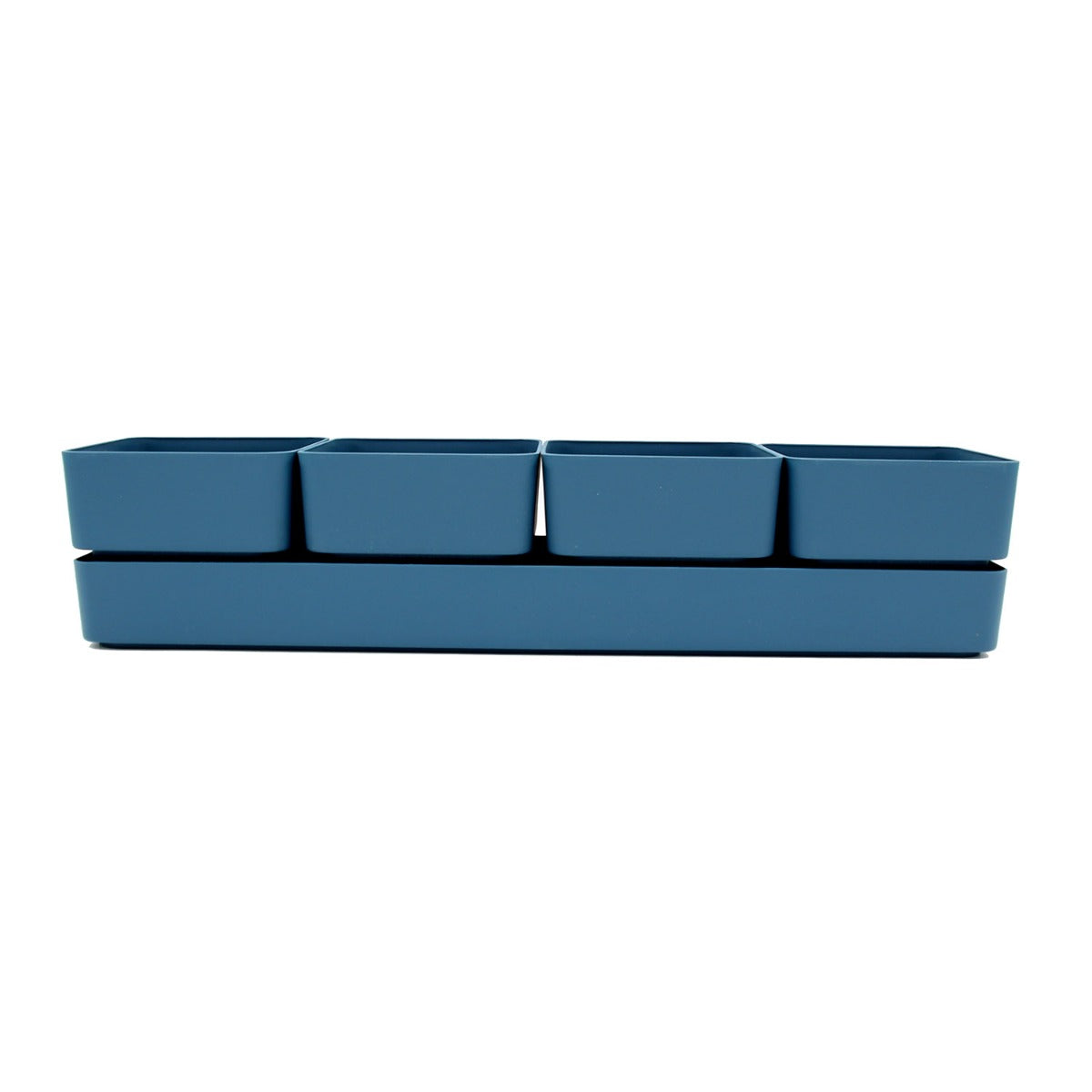 Set cassetta sierra Denim 48 | Vasi di design in plastica colorata TERAPLAST - 08769048-310