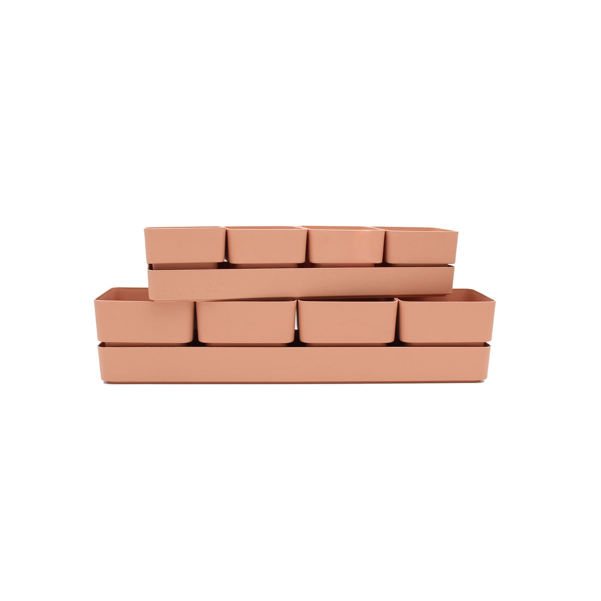 Set cassetta sierra Rosa 48 | Vasi di design in plastica colorata TERAPLAST - 08769048-312