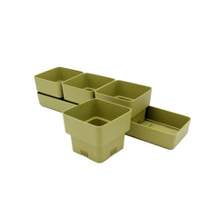 Set cassetta sierra Verde 48 | Vasi di design in plastica colorata TERAPLAST - 08769048-313