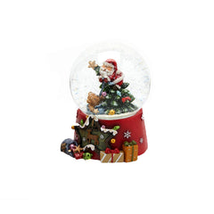 Sfera Acqua Babbo Natale Carillon con Base Stella H15 X D10 - 684321