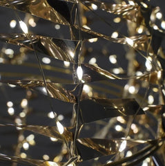 Sfera Luminosa in Metallo Oro Ø30 CM con 300 Micro LED | Decorazione Luminosa da Interno e Esterno