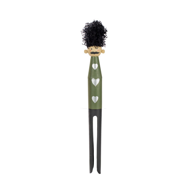 Soldatino Natalizio in Metallo Verde con Molletta per Albero di Natale - 1224631-verde