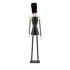 Soldatino Natalizioin metallo Nero e Oro H72 - 1226053