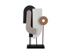 Oggetto Decorativo Arte Astratta H53,50 CM &ndash; Present Time | Scultura Moderna per Interni di Carattere - PT4281MC